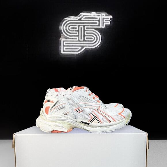 Balenciaga Runner White / Tangerine - Picture 1 of 7
